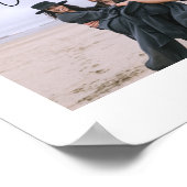 Einfaches Budget Hochzeitsempfang Foto Begrüßungsz Poster (Ecke)