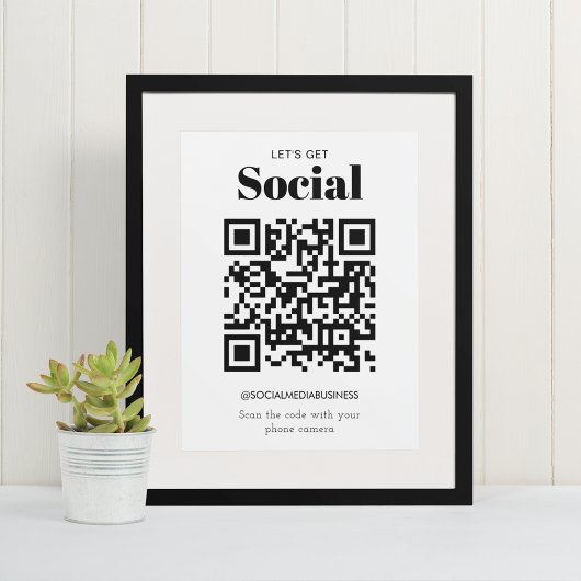 Einfaches Budget Lasse Social QR Code Social Media Ankündigung