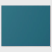 Einfaches Budget Solid Color Aquamarin Geschenkpapier (Flach)