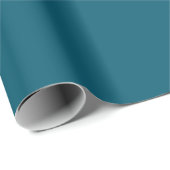 Einfaches Budget Solid Color Aquamarin Geschenkpapier (Rolleneckpunkt)
