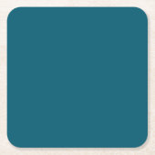 Einfaches Budget Solid Color Aquamarin Rechteckiger Pappuntersetzer (Vorderseite)