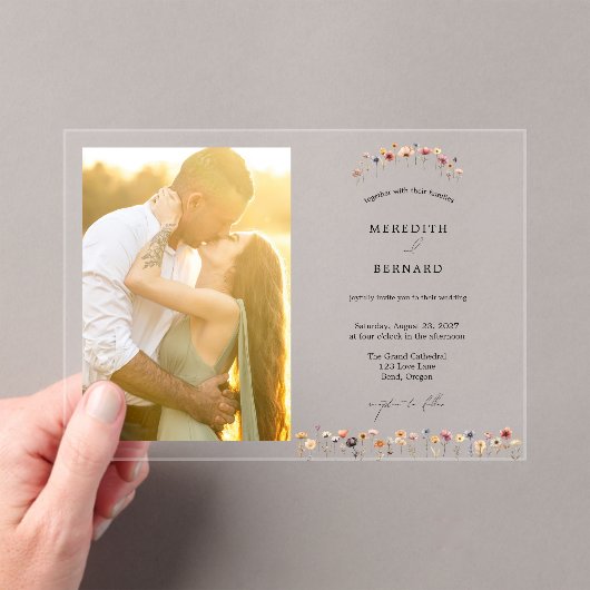 Einfaches bunter blumengeschichtetes Foto horizont Acryleinladungen (Insitu (Handheld))