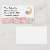 Einfaches buntes Babysitter-Thema Visitenkarte (Vorne/Hinten)