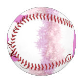 Einfaches buntes Glitter-Funkeln-Add-Name-Monogram Baseball (Vorderseite Links)