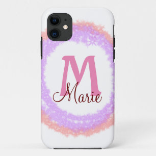 Einfaches buntes Glitter-Funkeln-Add-Name-Monogram Case-Mate iPhone Hülle