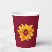 Einfaches Burgunder Gold Herbstfest Drink Pappbecher (Vorderseite)