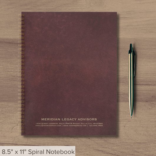 Einfaches Burgundy-Geschäft Notizblock