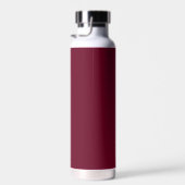 Einfaches Burgundy Name Elegantes Script Modern Trinkflasche (Rechts)