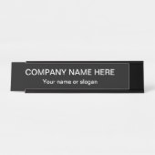 Einfaches Büro-berufliche Entwurfs-Schablone Schreibtischnamensplakette (Vorderseite )