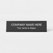 Einfaches Büro-berufliche Entwurfs-Schablone Schreibtischnamensplakette (Vorderseite )