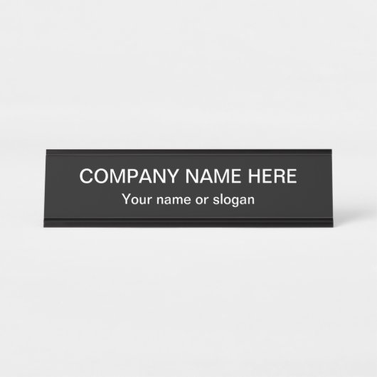Einfaches Büro-berufliche Entwurfs-Schablone Schreibtischnamensplakette (Vorderseite )