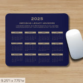 Einfaches Business-2025-Kalender Mousepad