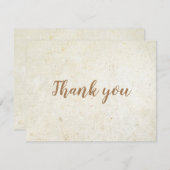 Einfaches Business dank Gold-Script-Karte Dankeskarte (Vorne/Hinten)