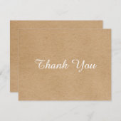 Einfaches Business dank rustikaler Script Card Dankeskarte (Vorne/Hinten)