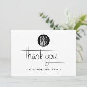 Einfaches Business-Dankeschön-Karte - Logo hinzufü Dankeskarte (Stehend Vorderseite)