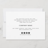 Einfaches Business-Dankeschön-Karte - Logo hinzufü Dankeskarte (Rückseite)