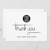 Einfaches Business-Dankeschön-Karte - Logo hinzufü Dankeskarte (Vorne/Hinten)