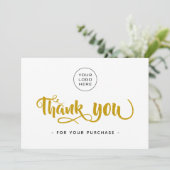 Einfaches Business-Dankeschön-Karte - Logo hinzufü Dankeskarte (Stehend Vorderseite)