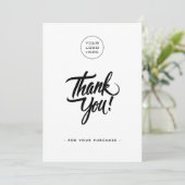 Einfaches Business-Dankeschön-Karte - Logo hinzufü Dankeskarte (Stehend Vorderseite)