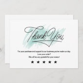 Einfaches Business-Dankeschön-Karte , Logo hinzufü Dankeskarte (Vorne/Hinten)