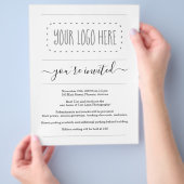 Einfaches Business-Einladungs-Flyer - Logo hinzufü Flyer (Hand)