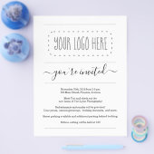 Einfaches Business-Einladungs-Flyer - Logo hinzufü Flyer (Einzeln)