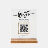 Einfaches Business Guest Wifi Pedestal-Zeichen Acrylschild (Vorderseite)