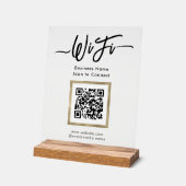 Einfaches Business Guest Wifi Pedestal-Zeichen Acrylschild (Winkel)