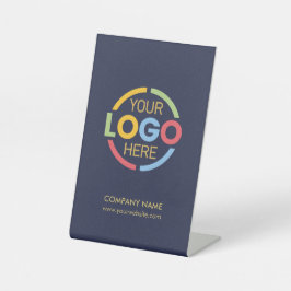 Einfaches Business-Logo für Navy-Unternehmen Sockelschild