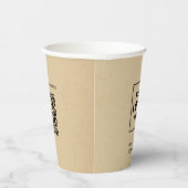 Einfaches Business Logo Kraft Paper Beruflich QR Pappbecher (Rechts)
