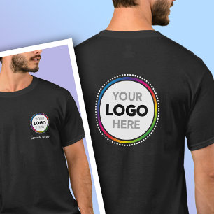Einfaches Business Logo T-Shirt - Vorder- und Rück