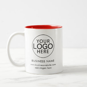 Einfaches Business-Logo Werbeindividualisierung Zweifarbige Tasse