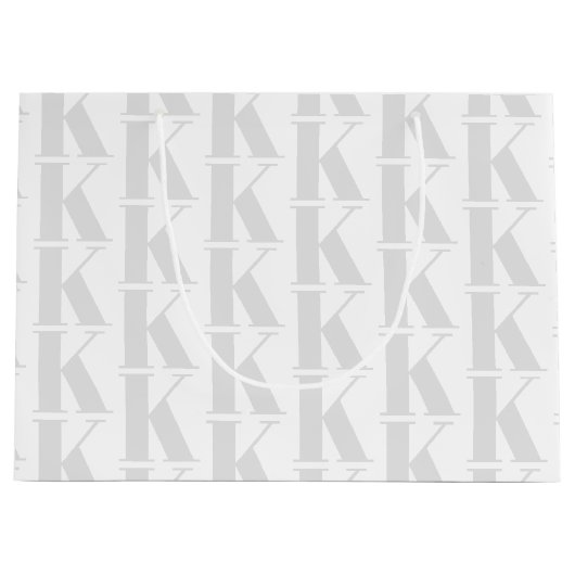 Einfaches Business Monogramm - Weißer Hintergrund Große Geschenktüte (Vorderseite)