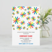 Einfaches Business Party lädt Confetti ein Einladung (Stehend Vorderseite)