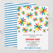 Einfaches Business Party lädt Confetti ein Einladung (Vorne/Hinten)