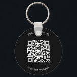 Einfaches Business Promotional Black QR Code Schlüsselanhänger<br><div class="desc">Benutzerdefinierter Schlüsselanhänger mit QR-Code mit Ihrem Firmennamen oben und Ihrer Nachricht unten auf schwarzem Hintergrund. Diese einfachen Schlüsselanhänger machen großartige Werbeartikel für Kunden, Mitarbeiter oder als Begleiter auf Messen und Veranstaltungen. Viel Spaß mit Ihrem Marketing und Werbung. Diese QR Code Schlüsselanhänger sind besonders gut für Immobilienmakler / echte Anwesen-Agent, um...</div>
