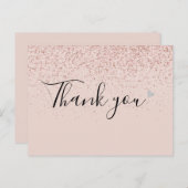 Einfaches Business Script Vielen Dank Rose Gold Postkarte (Vorne/Hinten)