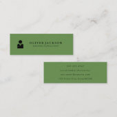 Einfaches Business-Symbol / Grün Mini Visitenkarte (Vorne/Hinten)