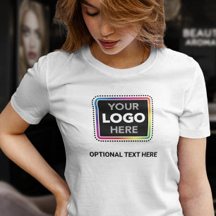Einfaches Business-T-Shirt für Frauen mit Logo und T-Shirt