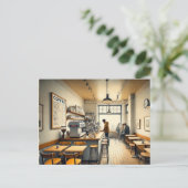 Einfaches Café in der Tasse San Francisco Postkarte (Stehend Vorderseite)