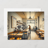 Einfaches Café in der Tasse San Francisco Postkarte (Vorne/Hinten)