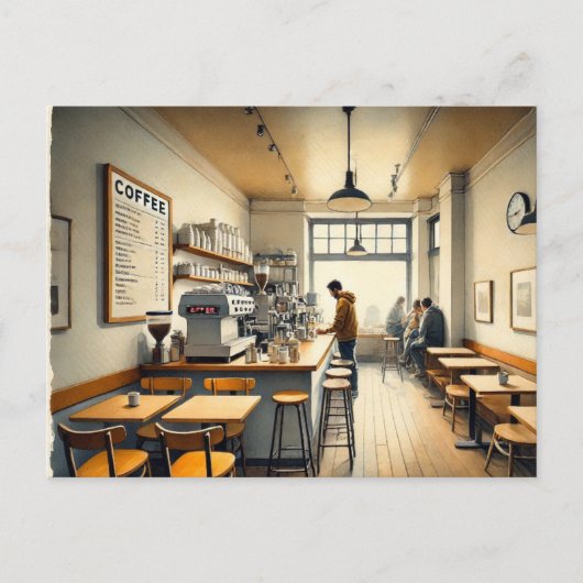 Einfaches Café in der Tasse San Francisco Postkarte (Vorderseite)