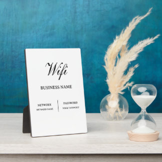 Einfaches Cafe-Wifi-Passwort Fotoplatte