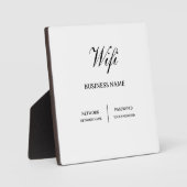 Einfaches Cafe-Wifi-Passwort Fotoplatte (Vorderseite)