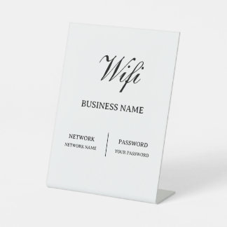 Einfaches Cafe-Wifi-Passwort Sockelschild