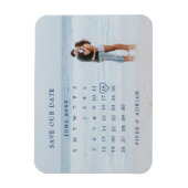 Einfaches Calendar-Foto Hochzeit Sichern des Datum Magnet (Vertikal)