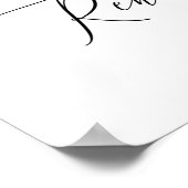 Einfaches Calligraphy Probe Dinner Willkommen Poster (Ecke)