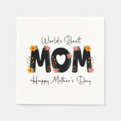Einfaches Calligraphy zum Muttertag: Beste Mutter  Serviette (Vorderseite)