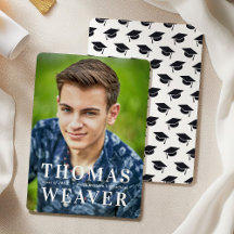 Einfaches Cap-Muster mit Name und Foto-Abschluss