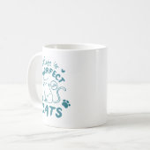 Einfaches Cat Quote Charming Paw Drucken Aquamarin Kaffeetasse (Vorderseite Links)